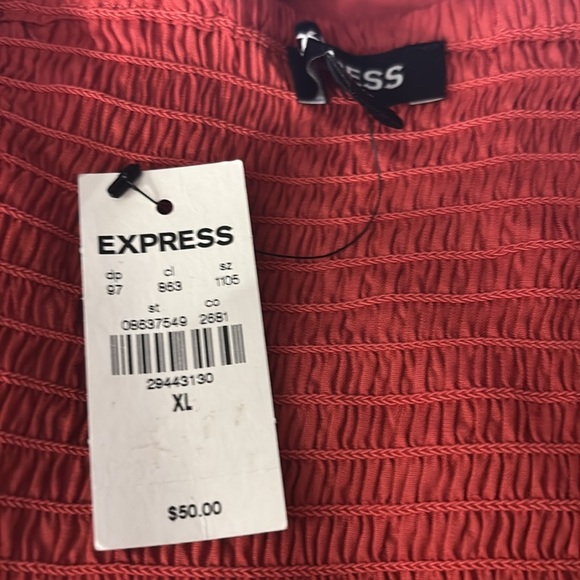 Express V-Neck Wrap Cropped Tank with Ruffled Spaghetti Straps- NWT- XL - Picture 11 of 12